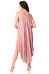 Sakkas Kara Long Draped Sleeveless Marbled Caftan Dress / Cover Up