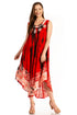 Sakkas Alexis Embroidered Long Sleeveless Floral Caftan Dress / Cover Up