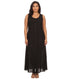 Sakkas Maya Floral Embroidered Sleeveless Button Up Rayon Dress