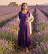 Sakkas Hailey Cap Sleeve Caftan Long Embroidered Stonewashed Dress