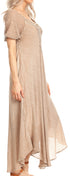 Sakkas Helena Embroidered Nightgown / Women Sleepwear with Eyelet Sleeves