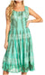 Sakkas Alba Women's Off The Shoulder Smock Ruffle Midi Dress Tie Dye & Embroidery