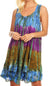 Sakkas Artemi Women's Casual Short Tie-dye Sleeveless Loose Tank Dress Cover-up