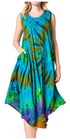 Sakkas Neja Women's Casual Maxi Summer Sleeveless Loose Fit Tie Dye Tank Dress