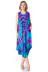 Sakkas Neja Women's Casual Maxi Summer Sleeveless Loose Fit Tie Dye Tank Dress