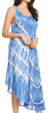 Sakkas Ambra Women's Casual Maxi Tie Dye Sleeveless Loose Tank Cover-up Dress