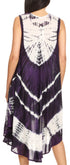 Sakkas Ambra Women's Casual Maxi Tie Dye Sleeveless Loose Tank Cover-up Dress