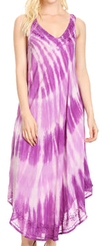 Sakkas Liz  Women's Maxi Loose Sleeveless Summer Casual Tank Dress Cover-up Caftan