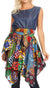 Sakkas Lani Womens Cocktail Sleeveless Hi-Lo Dress in African Print w/Pockets