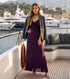 Sakkas Stonewashed Rayon Embroidered Adjustable Spaghetti Straps Long Dress
