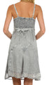 Sakkas Stonewashed Rayon Adjustable Spaghetti Straps Mid Length Dress