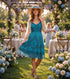 Sakkas Stonewashed Rayon Adjustable Spaghetti Straps Mid Length Dress