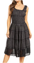 Sakkas Spring Maiden Ombre Peasant Dress