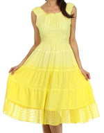 Sakkas Spring Maiden Ombre Peasant Dress