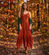 Sakkas Rayon Embroidered Stonewashed Adjustable Spaghetti Straps Long Dress