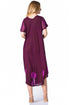 Sakkas Batik Palm Tree Cap Sleeve Caftan Dress / Cover Up