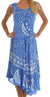 Sakkas Moon and Stars Batik Caftan Tank Dress / Cover Up