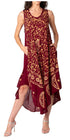 Sakkas Moon and Stars Batik Caftan Tank Dress / Cover Up