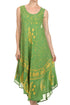 Sakkas Moon and Stars Batik Caftan Tank Dress / Cover Up