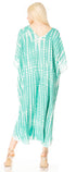 Sakkas Maitte Women's V-Neck Printed Kaftan Cover-Up Dress for the Beach