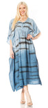Sakkas Maitte Women's V-Neck Printed Kaftan Cover-Up Dress for the Beach