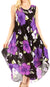 Sakkas Aba Women's Casual Summer Floral Print Sleeveless Loose Dress Cover-up