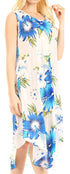 Sakkas Clara Women's Casual Summer Sleeveless Sundress Loose Floral Print Dress