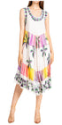 Sakkas Palm Tree Tie Dye Caftan Dress / Cover Up