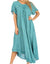 Sakkas Lilia Embroidered Lace Up Bodice Relaxed Fit  Maxi Sun Dress