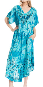 Sakkas Viveka Embroidered Caftan Dress