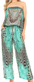 Sakkas Esha Women's Loose Sleeveless Floral Print Boho Casual Summer w/Pockets