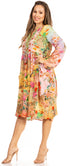 Look Chic in Sakkas Jules Women's Long Sleeve Floral Midi Dress