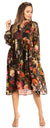 Look Chic in Sakkas Jules Women's Long Sleeve Floral Midi Dress