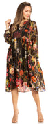 Look Chic in Sakkas Jules Women's Long Sleeve Floral Midi Dress