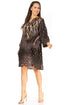 Sakkas Rosa Boho Style Floral Tunic Dress - Women's Midi Top