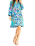 Sakkas Rosa Boho Style Floral Tunic Dress - Women's Midi Top