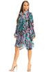 Sakkas Womens Long Sleeves Collared Neck Spring/Summer Short Shirt Dress/Cover-up