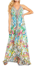 Sakkas Lizi 2025 Womens Maxi High-low Halter Handkerchief Long Dress Beach Party