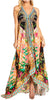 Sakkas Lizi 2025 Womens Maxi High-low Halter Handkerchief Long Dress Beach Party