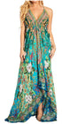 Sakkas Lizi 2025 Womens Maxi High-low Halter Handkerchief Long Dress Beach Party