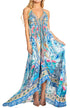 Sakkas Lizi 2025 Womens Maxi High-low Halter Handkerchief Long Dress Beach Party