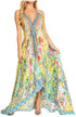 Sakkas Lizi 2025 Womens Maxi High-low Halter Handkerchief Long Dress Beach Party
