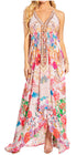 Sakkas Lizi 2025 Womens Maxi High-low Halter Handkerchief Long Dress Beach Party