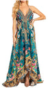 Sakkas Lizi 2025 Womens Maxi High-low Halter Handkerchief Long Dress Beach Party