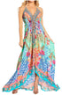Sakkas Lizi 2025 Womens Maxi High-low Halter Handkerchief Long Dress Beach Party