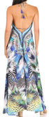 Sakkas Lizi Womens Maxi High-low Halter Handkerchief Long Dress Beach Party