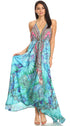 Sakkas Lizi Womens Maxi High-low Halter Handkerchief Long Dress Beach Party