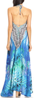 Sakkas Lizi Womens Maxi High-low Halter Handkerchief Long Dress Beach Party