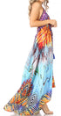 Sakkas Lizi Womens Maxi High-low Halter Handkerchief Long Dress Beach Party