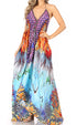 Sakkas Lizi Womens Maxi High-low Halter Handkerchief Long Dress Beach Party